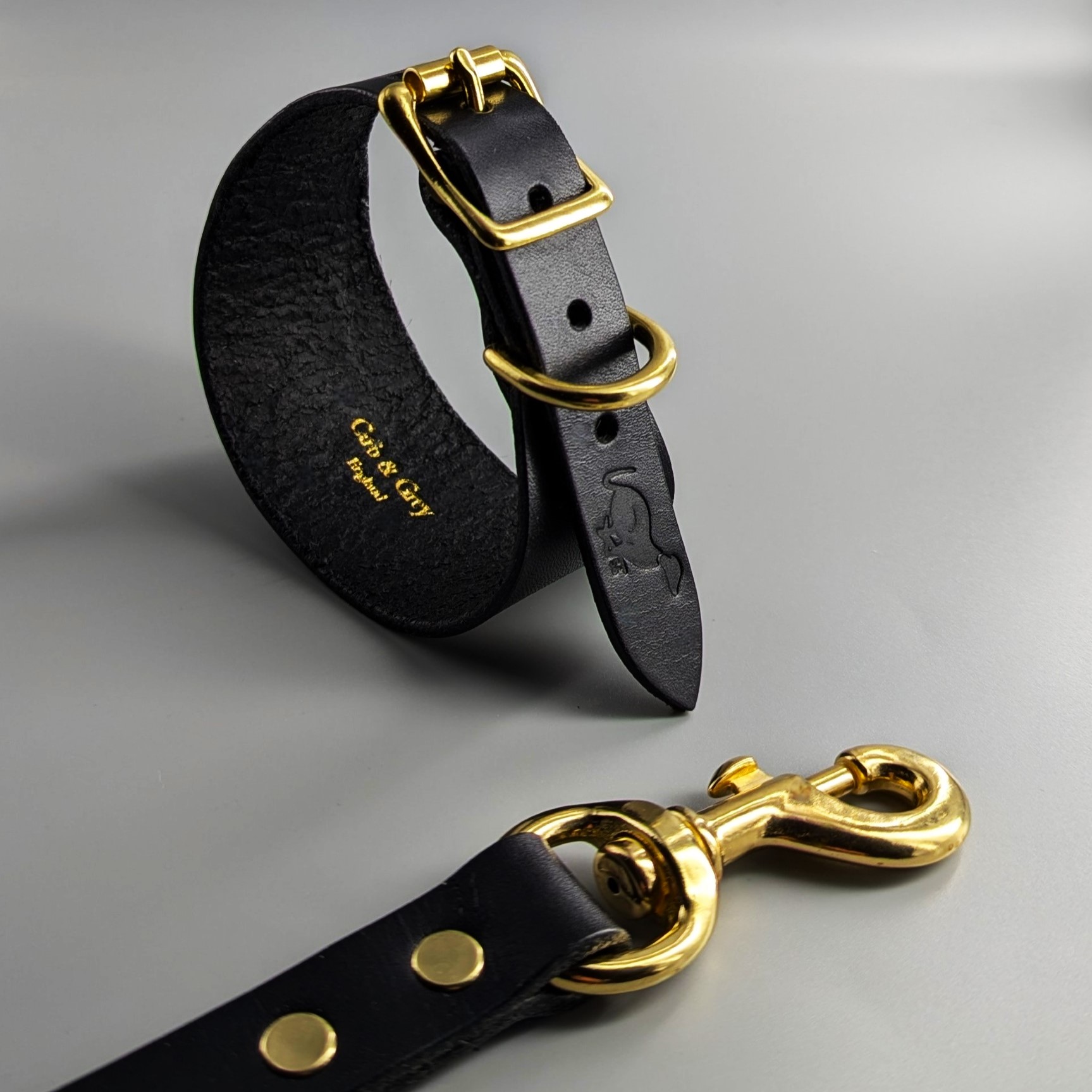 Black Whippet Collar And Lead